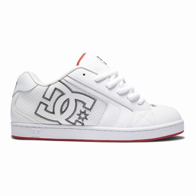 DC Net Men's Red/White Sneakers Australia Sale ZQI-582